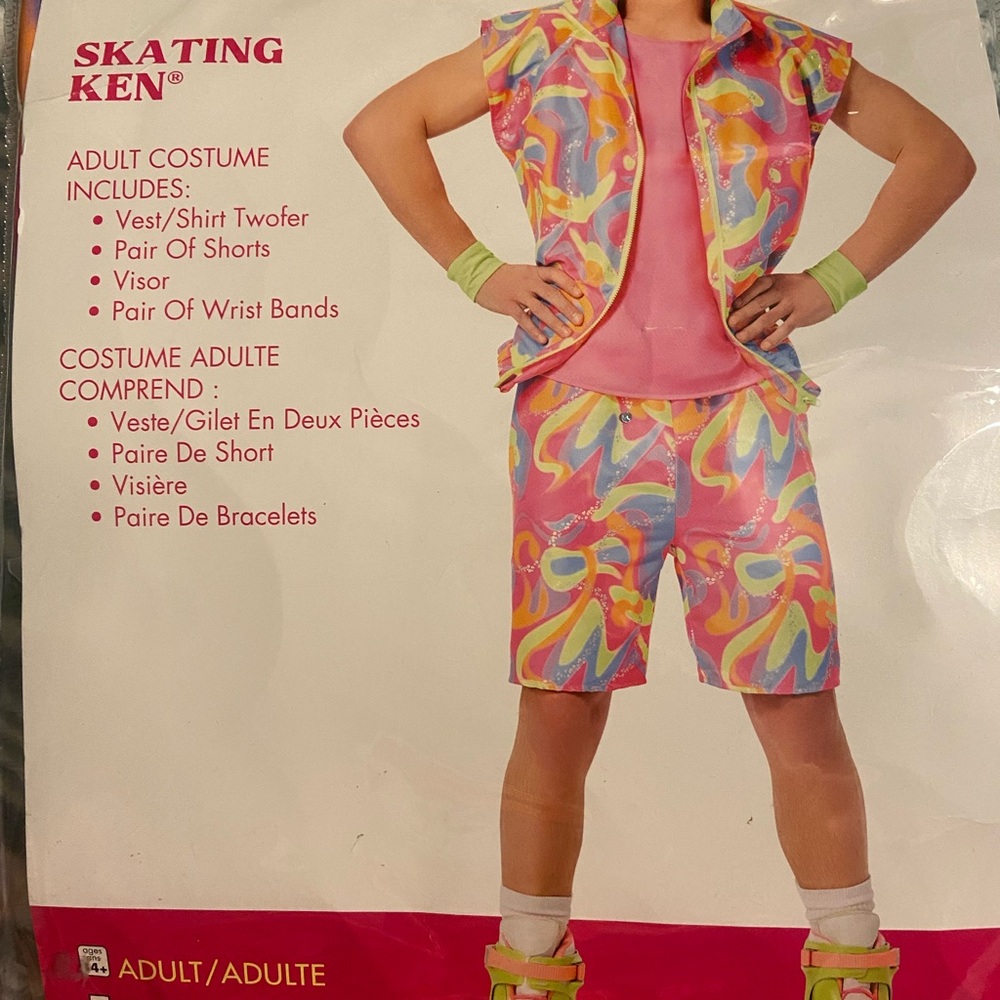 Skating Ken Costume for Men - Multicolored